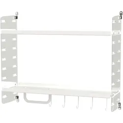 Plexiglas Regal mit zwei metallböden und Zubehör Weiß
