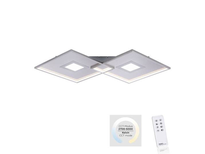 PAUL NEUHAUS LED Deckenleuchte AMARA , grau (stahlgrau), 2, 1 Stk., Leuchten, Fernbedienung, Infrarot inkl., LED Deckenleuchte