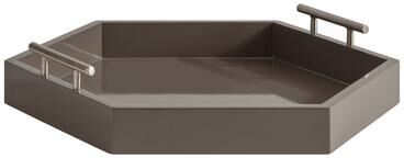Kate and Laurel Lipton Hexagon Decorative Tray - 18x18