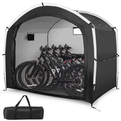 Costway Bike Storage Shed Tent with PU4000MM Waterproof 210D Oxford Fabric for 5 Bikes