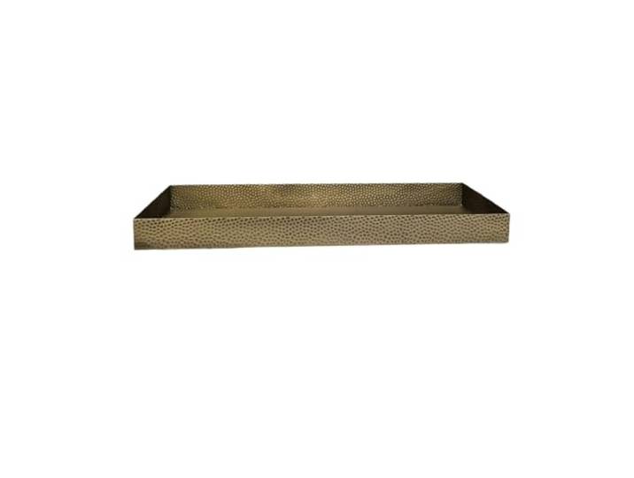 Dh2yjnbf3 Blumenuntersetzer Rechteckige Abtropfschale aus gehämmertem Edelstahl Topf(Groß)