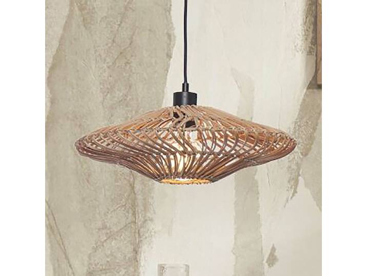 Pendelleuchte Zanzibar Ø 40cm Beige/Beige Material: Metall, Naturfaser Metallart: Eisen Naturfaserart: Rattan Oberfläche Metall:
