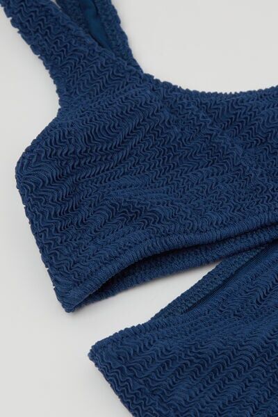 Calzedonia Dívčí Dvoudílné Plavky Crinkle Waves Dívka Modrá Velikost 14