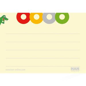 Han 9812 Croco A8 Karteikarten liniert gelb, 100 Stück