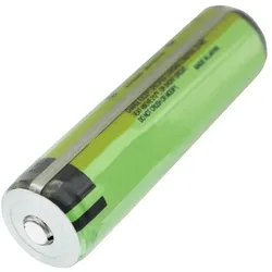 Panasonic Akku 18650 geschützt und LCD-Schnell-Ladegerät (1 Stk., CR123A, Ladegerät inkl. Akku), Akku Ladegerät