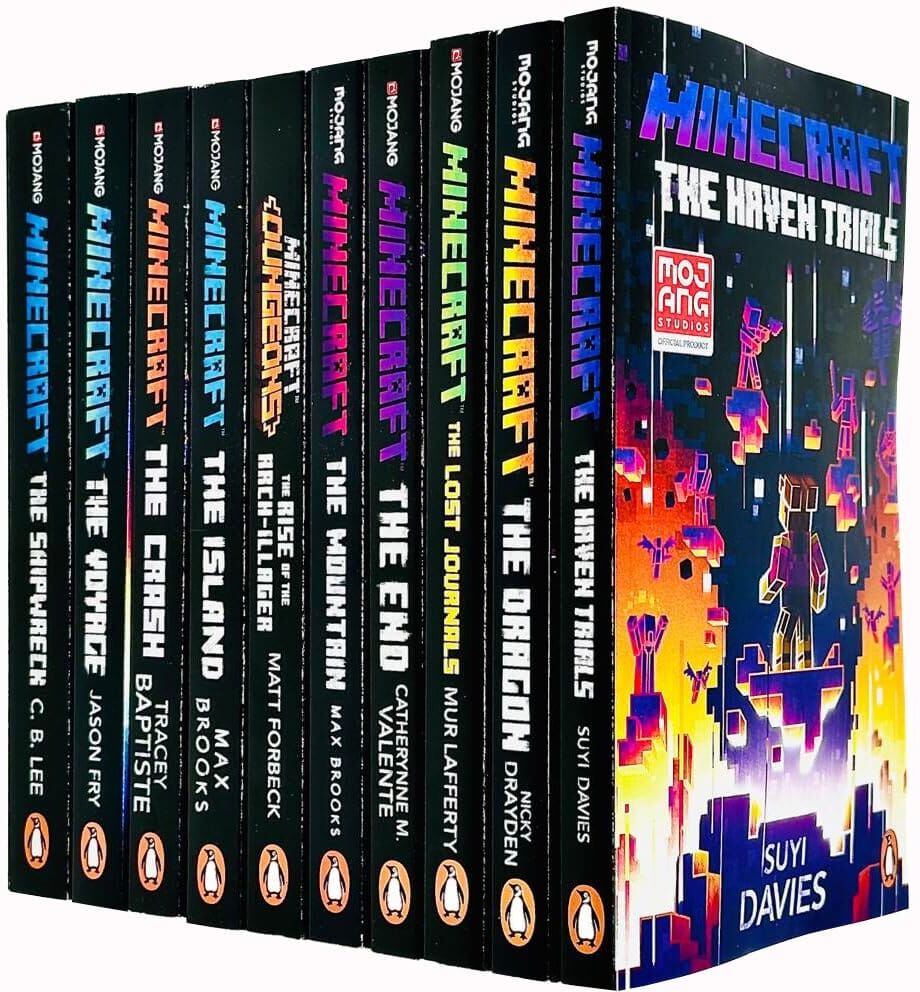 The Official Minecraft Novels: 10 Books Collection Set - Ages 7-11 - Paperback Penguin Random House