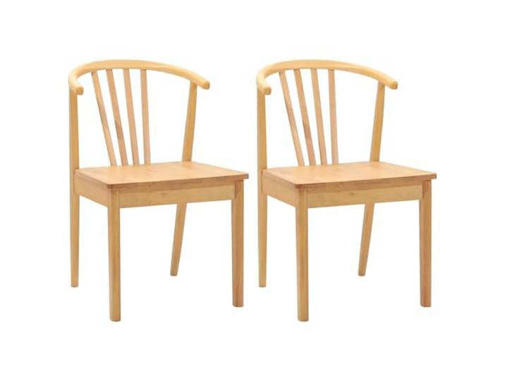 Todiikf Esszimmerstuhl 2er Set Natur Massivholz Kautschukbaum mit Kissen Belastbarer Holzstuhl für Küche und Wohnzimmer, tragfähig bis 160 kg, inklusive bequemer Kissen für komfortables Sitzen.