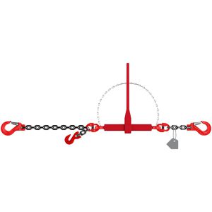 Dolezych Zurrkette L-150, mit Gabelkopfhaken & Ratschspanner, Ø 6 mm x 2 m, 1-teilig, Güteklasse 8, bis 2200 kg / 2200 daN