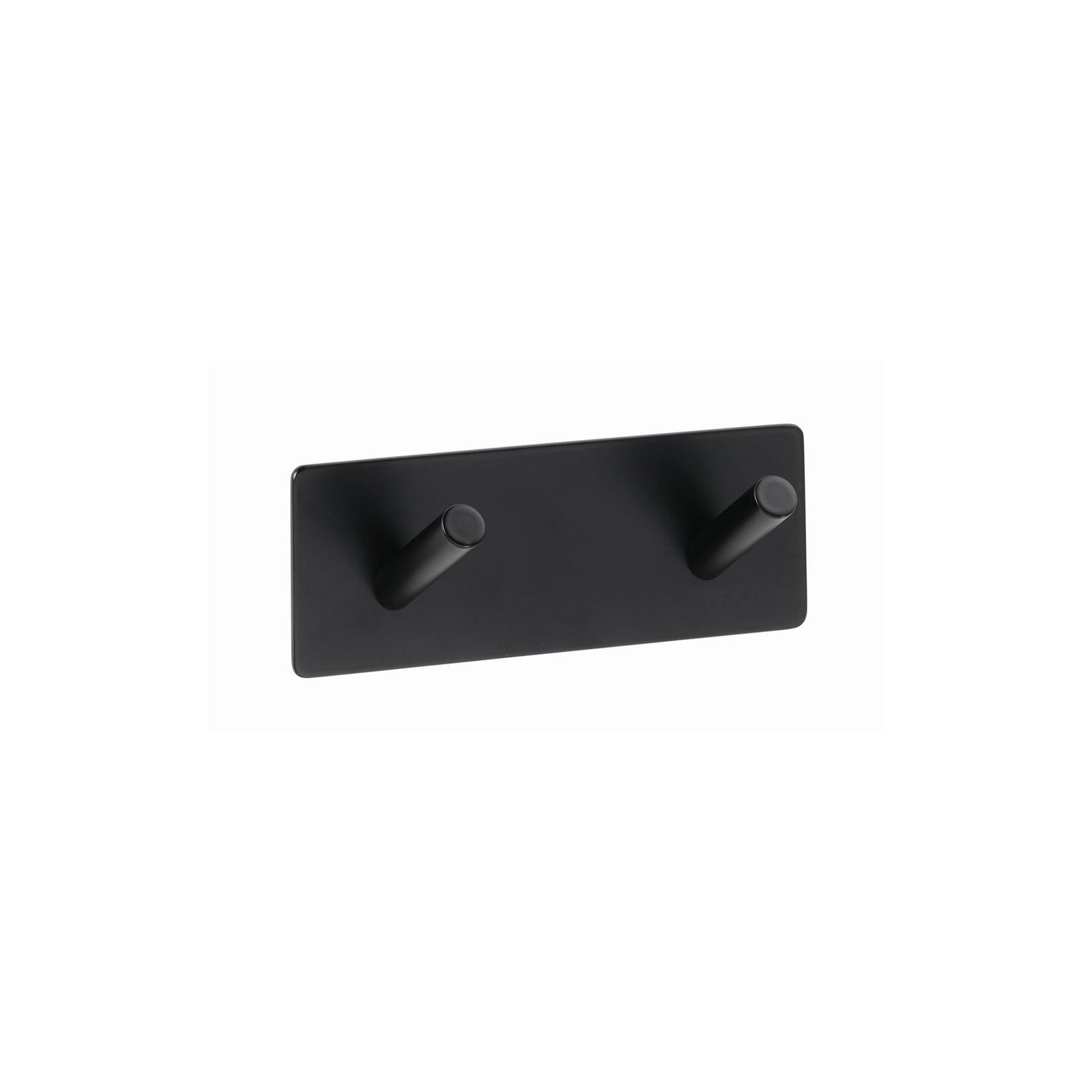 Brillantbad BEASY Kleiderhaken Edelstahl Schwarz 38x115x45 mm für Bad & Küche >> zum Kleben