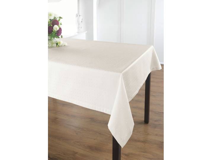 Hochwertige Damast-Tischdecken vom Curt Bauer, Champagner, Größe 145 (Tischdecke, 130/275 cm)