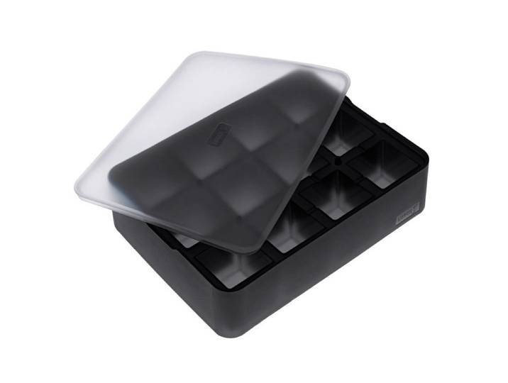 Eiswürfelform LURCH Würfel 4 x 4 cm , schwarz, Silikon, Küchenformen, Eiswürfelform