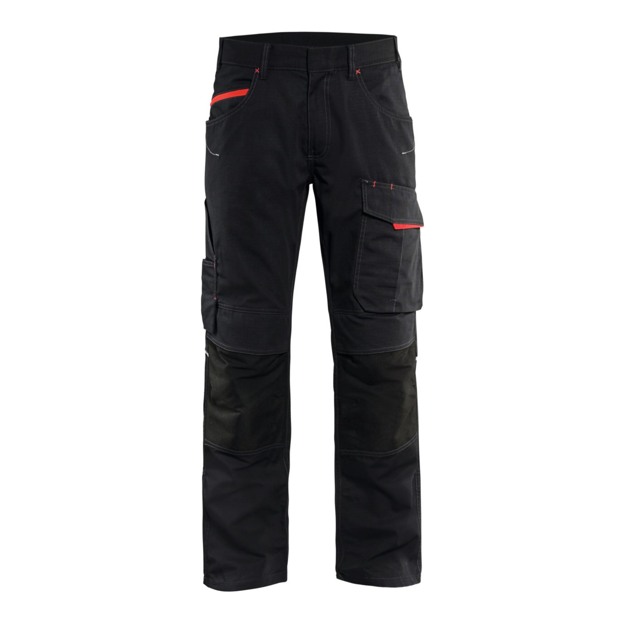 Blakläder Service Bundhose Service Plus, schwarz / rot, Konfektionsgröße 52 Grammatur 250 (149513309956C52)