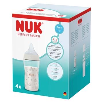 NUK Perfect Match PP-Flasche 260 ml 4er Set (Regenbogen) (260 ml) (10225349)
