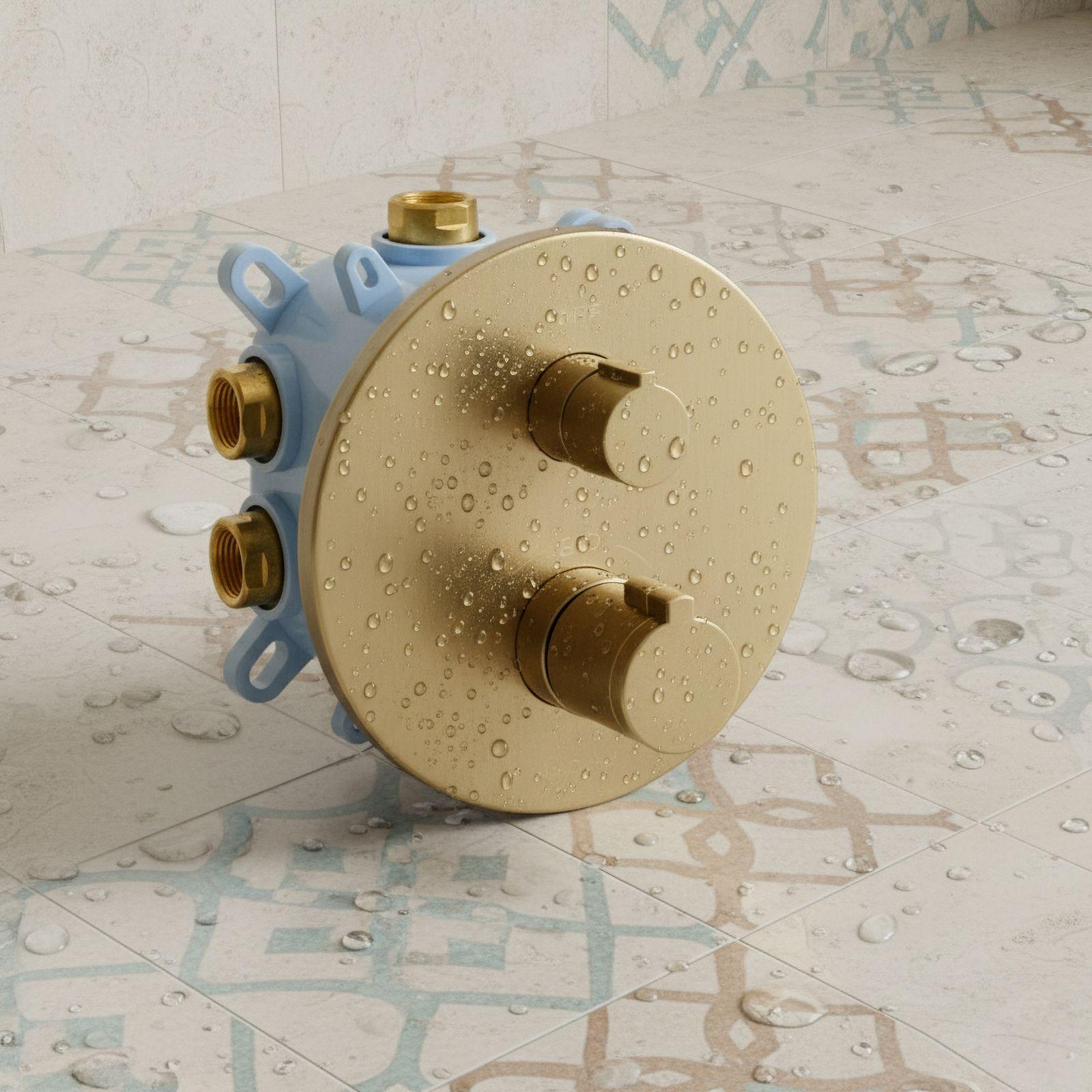 PaulGurkes Thermostat Unterputz Retro Antik Bronze Messing 1-3 Verbraucher