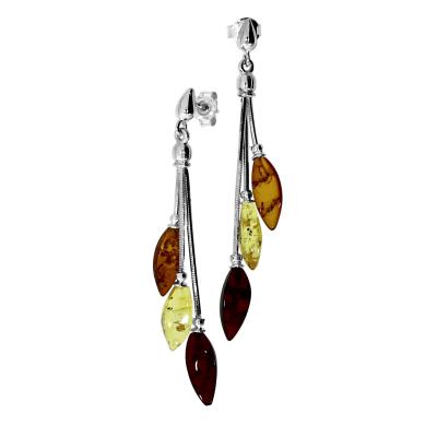 Paar Ohrhänger OSTSEE-SCHMUCK "Ostsee-Schmuck Ohrhänger Jacey Ohrhänger Jacey", weiß, Ohrringe, Damen, 54 x 4mm, Silber 925 (Sterlingsilber)