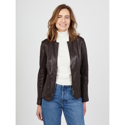 Lederjacke JCC "Lida", Damen, Gr. 38, braun, Obermaterial: 100% Lammnappa. Futter: 100% Polyester, Jacken