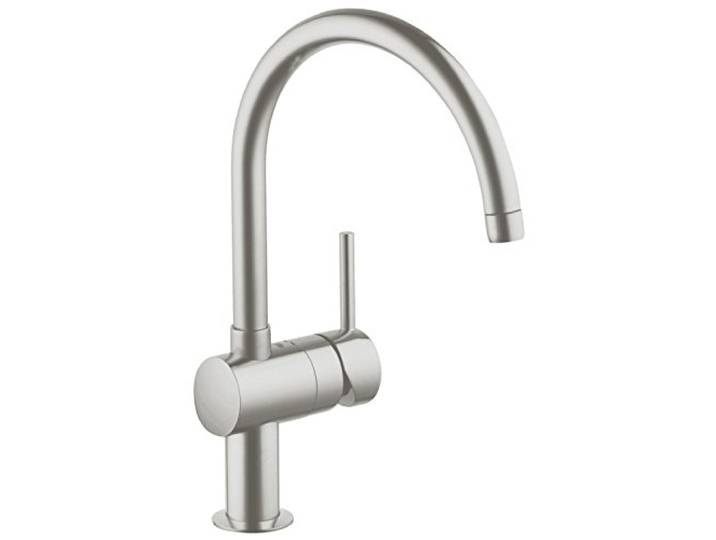 GROHE Minta, Küchenarmatur mit hohem Auslauf, 360° schwenkbar Wasserhahn Küche zum einfachen Befüllen großer Töpfe, variable Mengenbegrenzung einstellbar (edelstahl, 32917DC0)