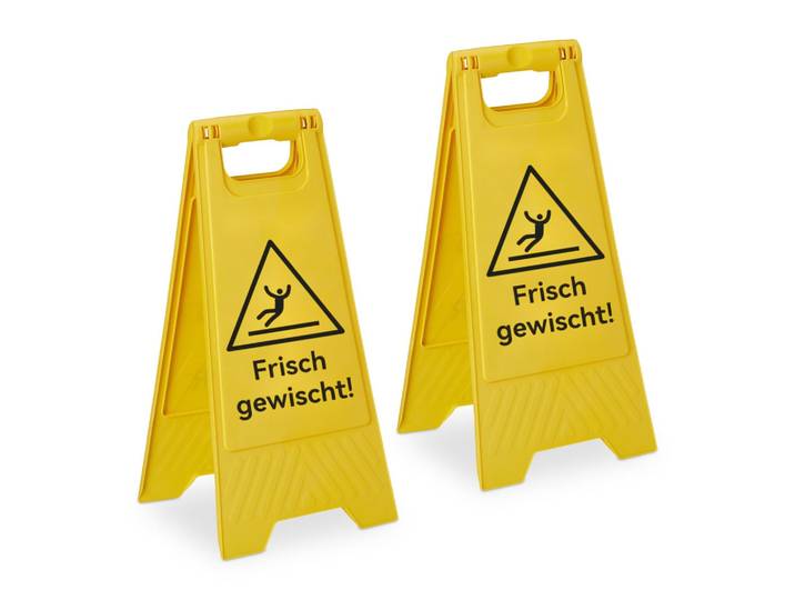 Frisch Gewischt Aufsteller 2er-Set Gelb-Schwarz