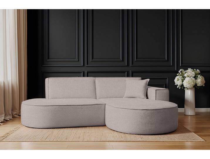 Kaiser Möbel Ecksofa Designer MODENA STUDIO stoff Artico, Einzelsofa, Minimalistisches Design mit abgerundeten Linien