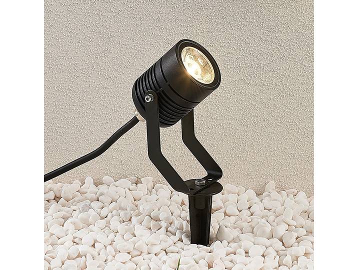 Maris LED Spot d'Extérieur w/Spike IP65 Black - Lindby - Moderne - Métal - Rond
