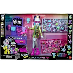 Mattel JBF18 - Monster High - Make-A-Monster Pet - Spielset, Frankie-Stein-Puppe und Zubehörteile, Wissenschaft-Labor