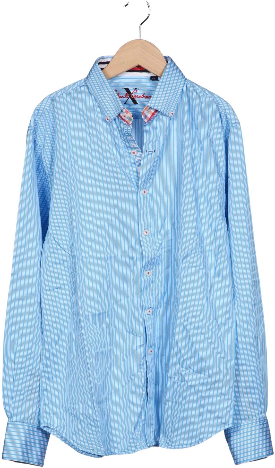 Robert Graham Herren Hemd, Hellblau, Gr. L, Baumwolle - Second Hand