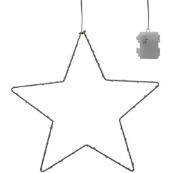 Chic Antique LED Weihnachtsstern drinnen & draußen, Ø 57 cm silber