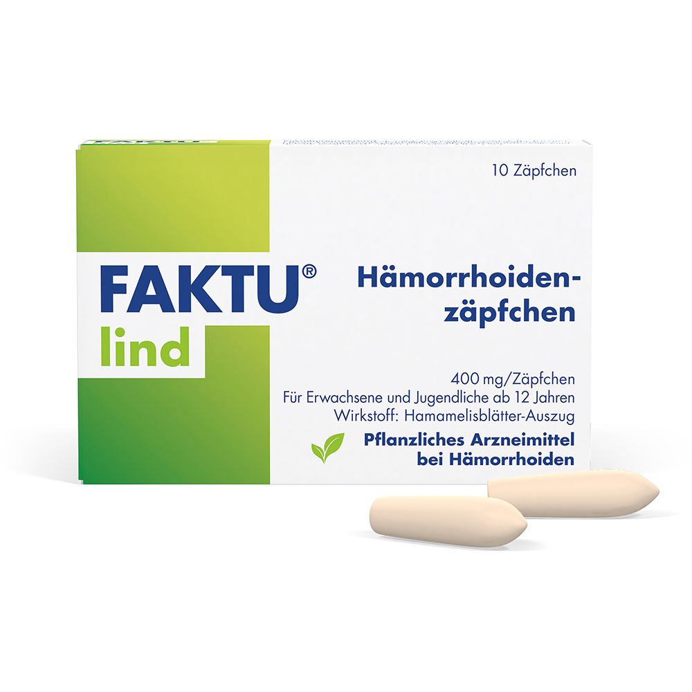 Faktu lind Hämorrhoidenzäpfchen 10 St Suppositorien