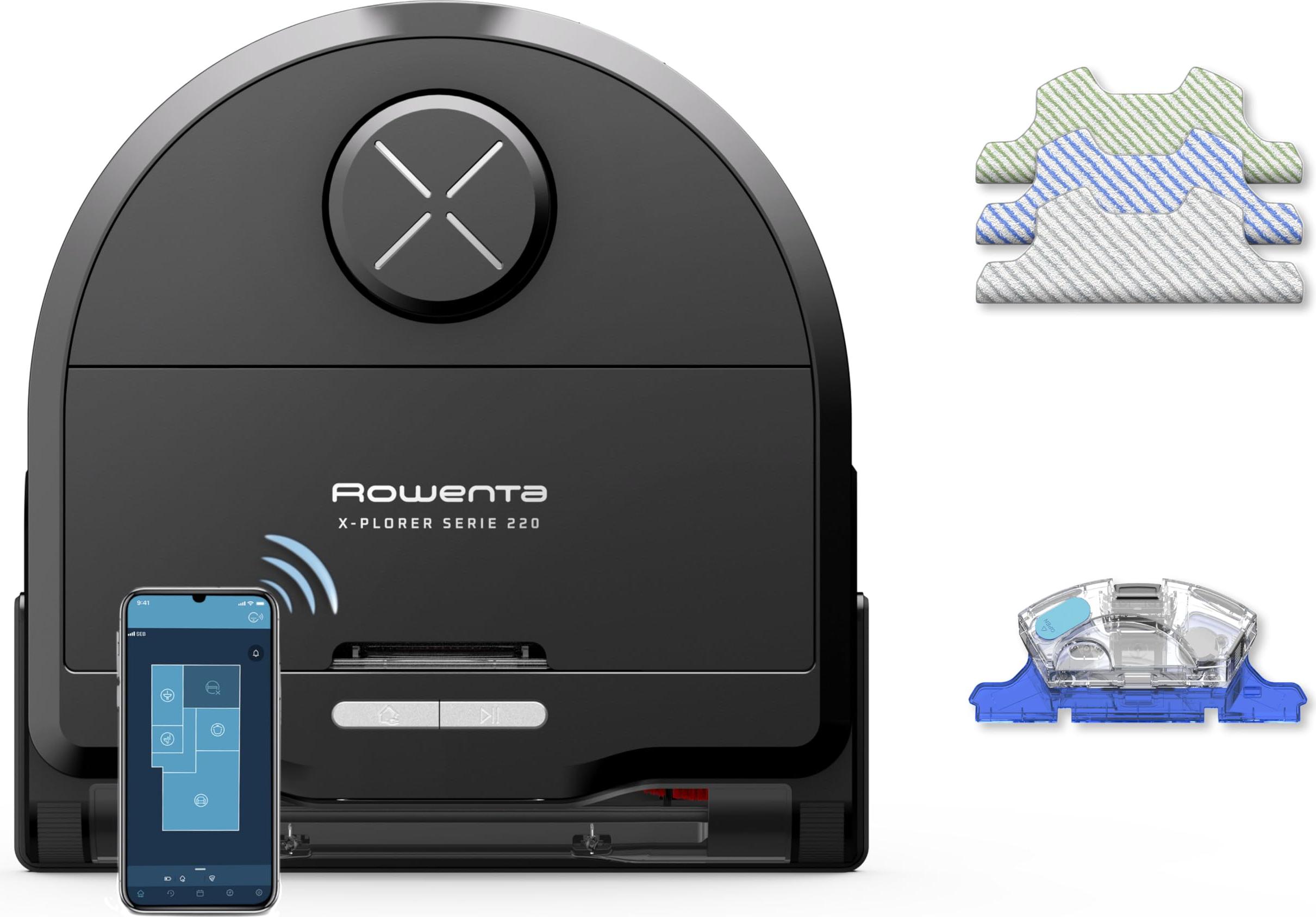 Rowenta X-Plorer Serie 220 RR9475 Animal & Allergy, Beutellos, Schwarz, D-Form, Ladend, 70 dB, 0,35 l