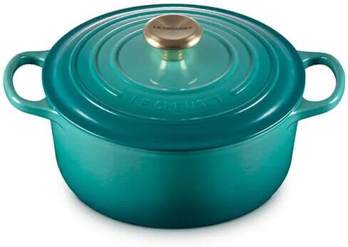 Le Creuset Signature Bleu Riviera Cast Iron 24cm Round Casserole