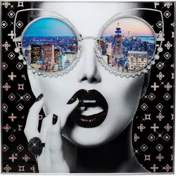 KARE DESIGN Wandbild 120 x cm New York View 56219 Glas Bunt