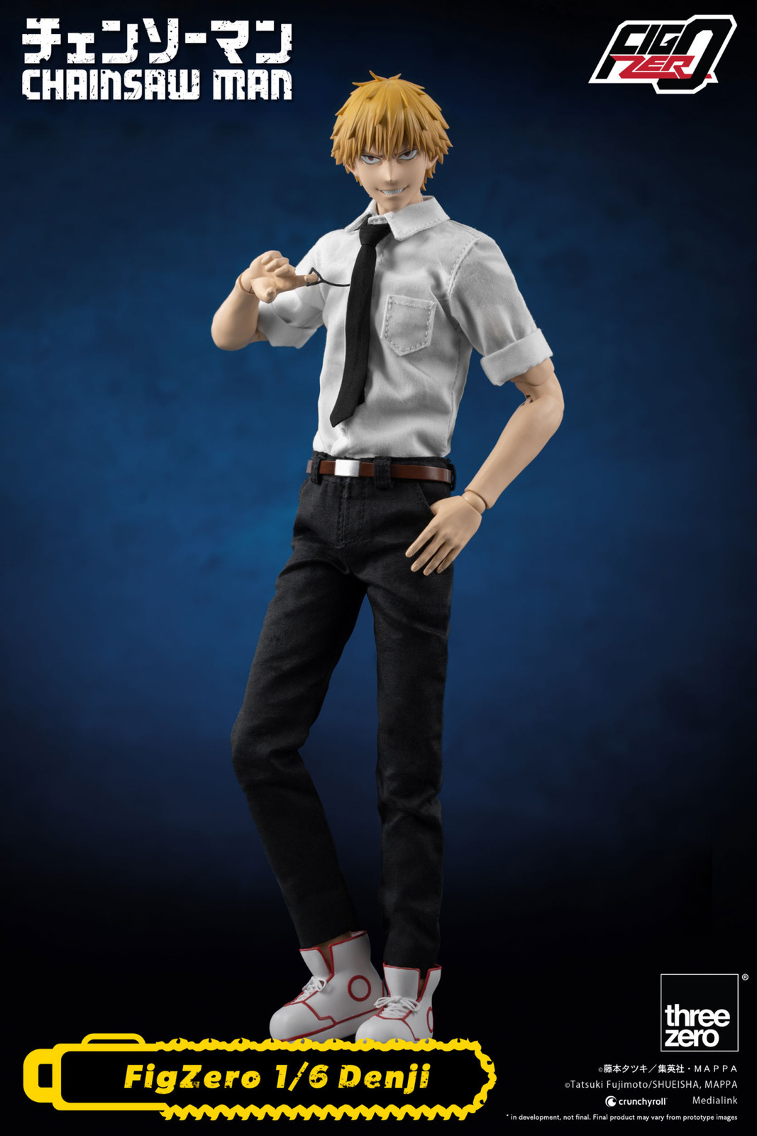 THREEZERO Chainsaw Man FigZero Denji actiefiguur 1/6, Hoogte: 29 cm