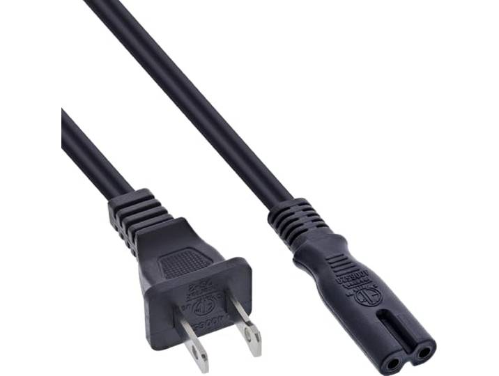 InLine 16654U netsnoer, stekker USA naar Euro 8 C7 stekker, 1,8m