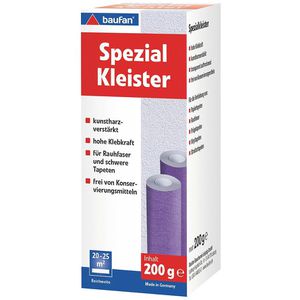 Baufan Tapetenkleister 102350, Spezialkleister, für Struktur-, Spezial- und Vinyltapete, 200g