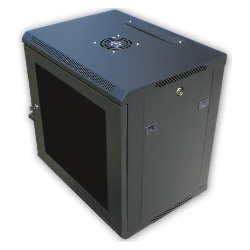 Playmobil 19" rack 12U/450 mm (glass) black (12 HE, 19 Zoll Rack) (71081)