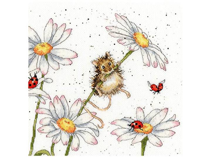 Bothy Threads Kruissteek Kit - Daisy Mouse