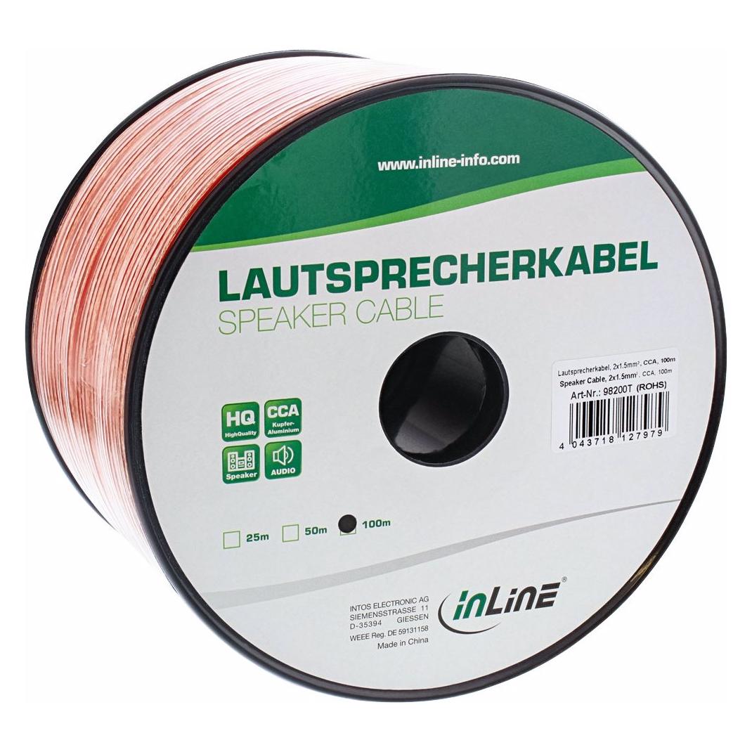 InLine Lautsprecherkabel (25 m, 1.50 mm²) (98225T)