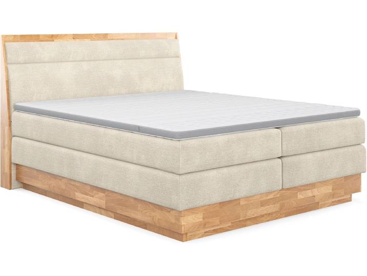 Boxspringbett SWISS HOME STYLE ONYX beige 160x200cm halbfest