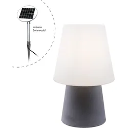 8 seasons design Solar LED-Tischleuchte No. 1, 60 cm, grau