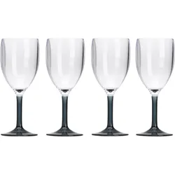 Flamefiled Weinkelche Set 4-teilig 290 ml Smoke Grey