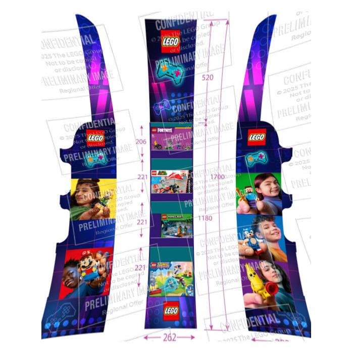 LEGO Espositore da Terra Gaming da 18pz (LEGO Minecraft, LEGO Sonic) (LEGA0001)