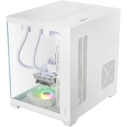 Mars Gaming Mcview3w (mATX, Mini-ITX), PC Gehäuse, Weiss