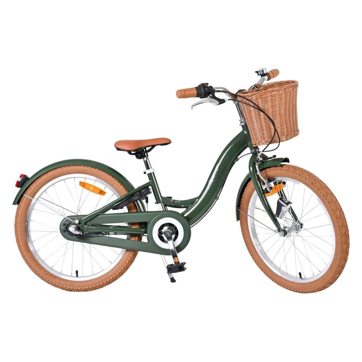 Volare Ashley 20 Zoll Mädchenfahrrad Grün mit Shimano Nexus 3, Korb, Licht und Schloss (20") (71791752)