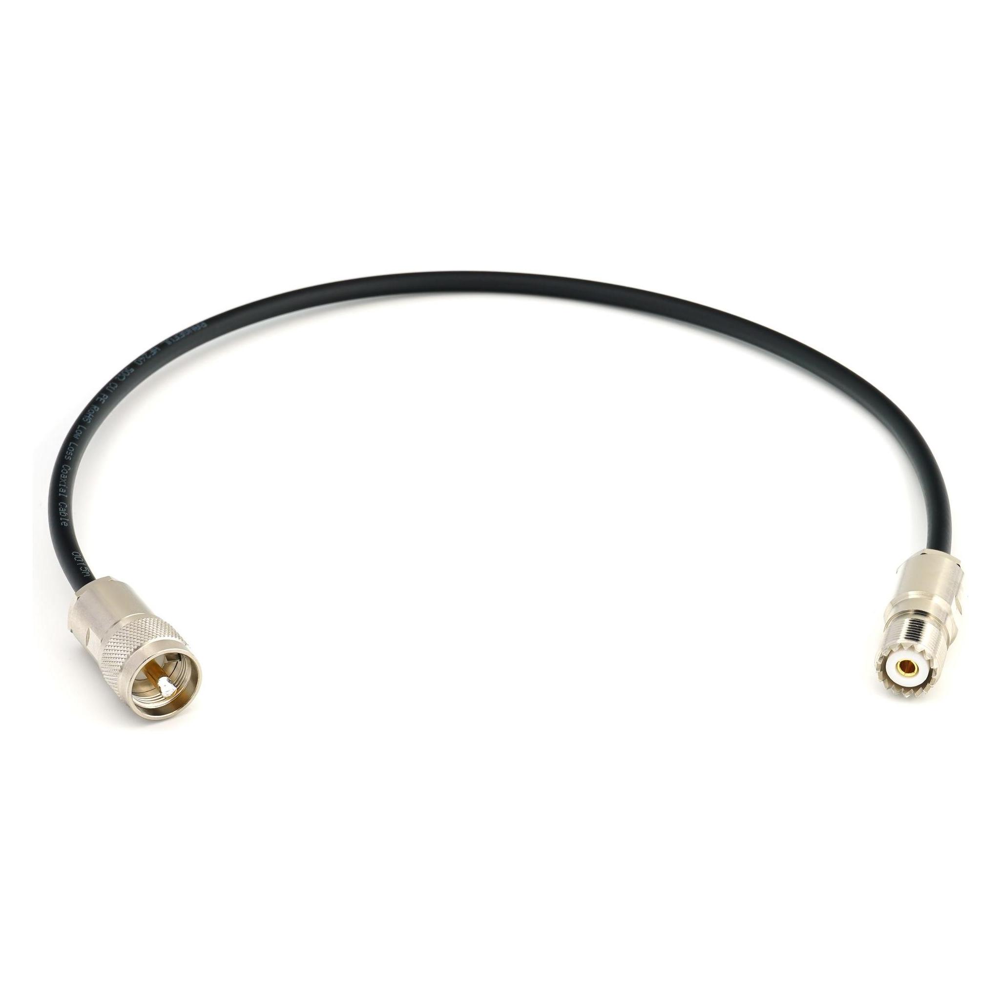 Rangeful PL259 to SO239 50cm UHF CB Radio Coaxial Cable - HF240 (LMR240 equivalent) HF240-PL-SO-0.5 (Antennenkabel) (HF240-PL-SO-0.5)