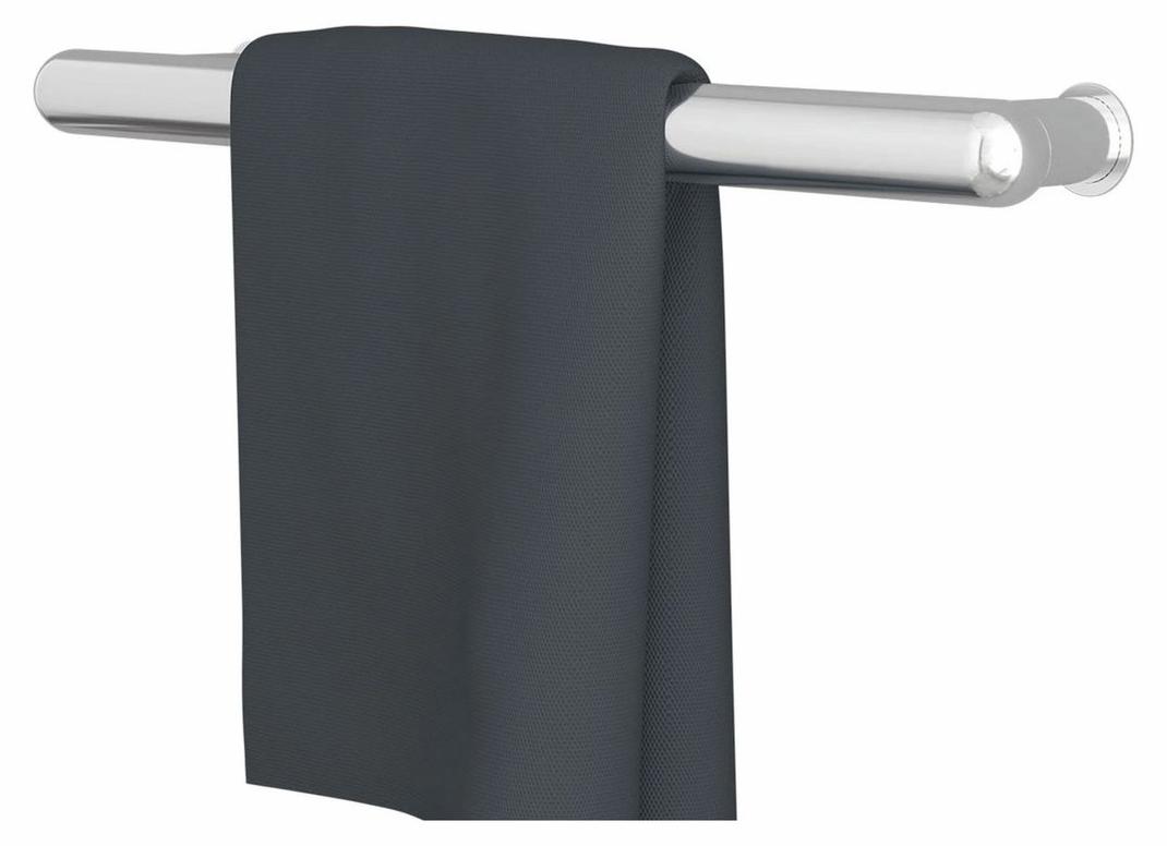 Casa Padrino Luxus Badezimmer Handtuchwärmer Silber Glänzend 58 cm - Badezimmer Zubehör