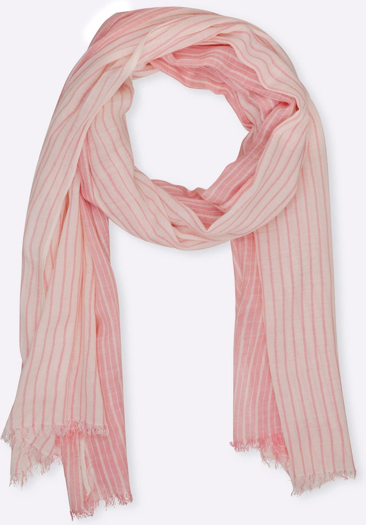 Modeschal HEINE, Damen, flamingo, Baumwollmischung, gemustert, Modetücher Modeschal flamingo Einheitsgröße