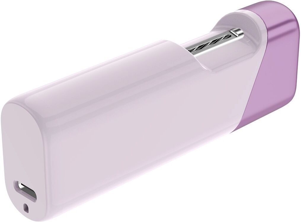 INF Tragbarer Mini-Elektrischer Nagelknipser – Ein-Knopf-Trimmer, Polierer & Nagelstaubabsaugung, Type-C wiederaufladbar Violett