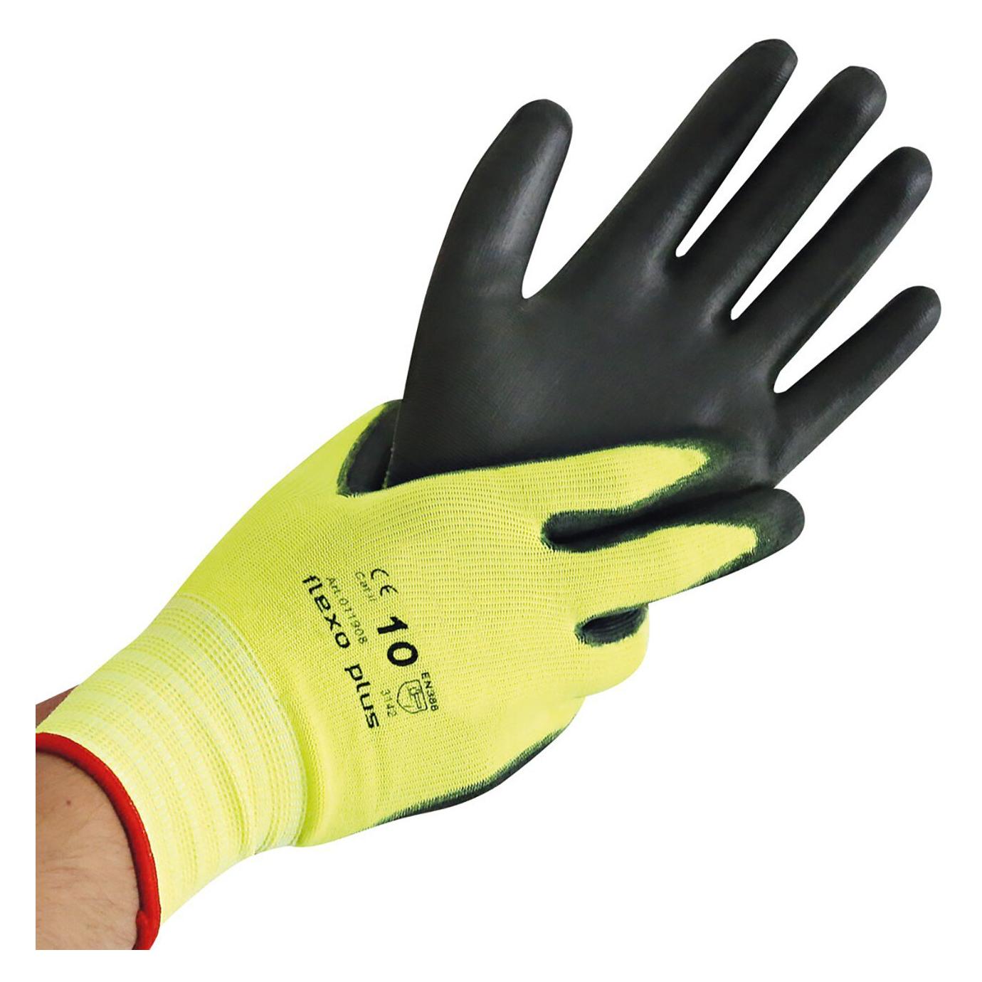 Hygostar unisex Arbeitshandschuhe Neon Ace schwarz Grösse 9, 12 Paar (9) (339348)