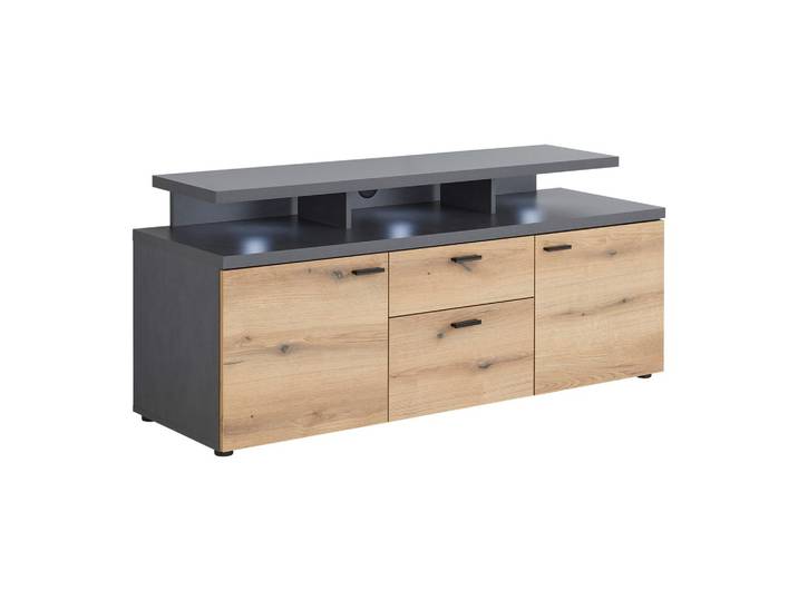 TV-Element Cadix Anthrazit/Eichefarben