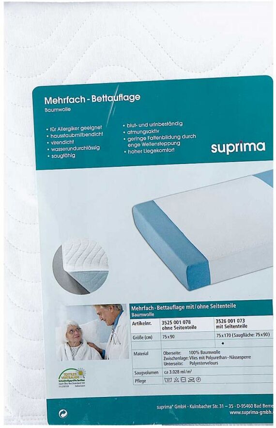 Suprima Bettauflage 3525 75x90cm Bw/pes/vi/pu